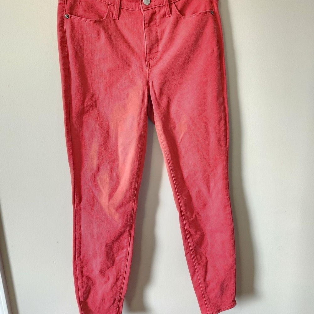 Women's Talbots jegging jeans in a pretty coral pink/red color, tagged size 4